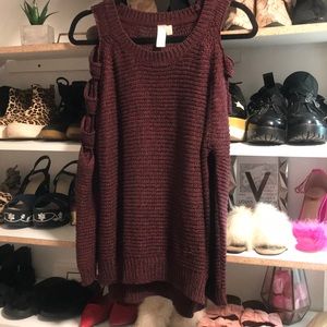 RdStyle cut sleeve sweater